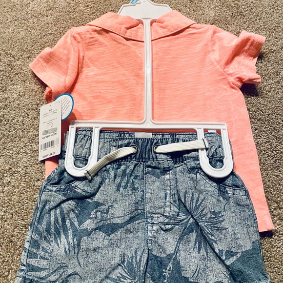 NEW • 5pc Baby Boys Lot • 6mo • Short Sets & Romper - Picture 5 of 10